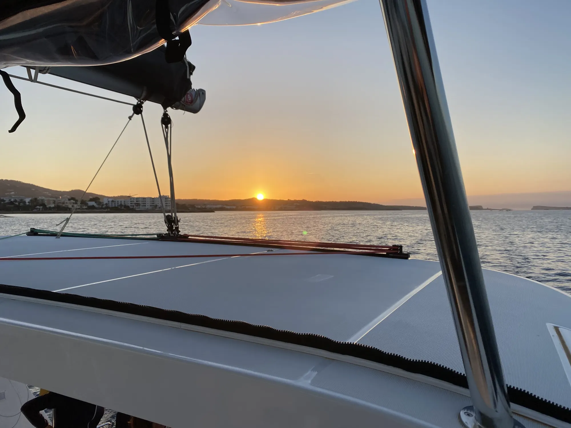 Sunset from Pascal's foredeck